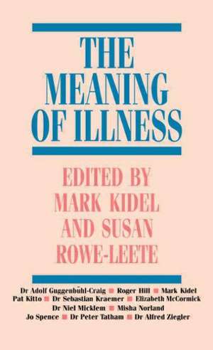 The Meaning of Illness de Marc Auge