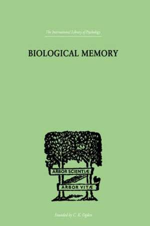 Biological Memory de Eugenio Rignano