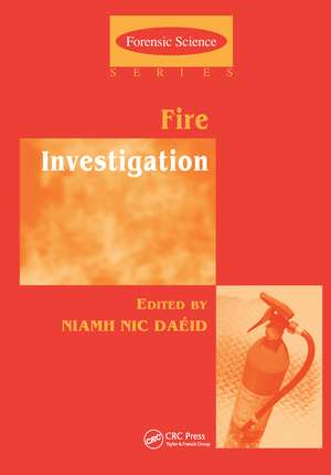 Fire Investigation de Niamh Nic Daeid