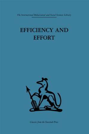 Efficiency and Effort: An analysis of industrial administration de W. Baldamus