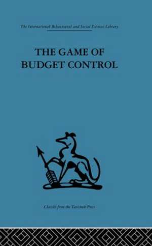 The Game of Budget Control de G. H. Hofstede