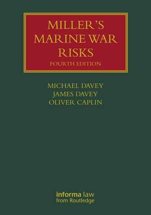 Miller's Marine War Risks de Michael Davey