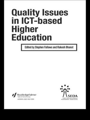 Quality Issues in ICT-based Higher Education de Rakesh Bhanot