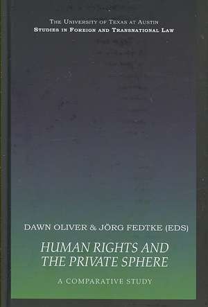 Human Rights and the Private Sphere: A Comparative Study de Jorg Fedtke