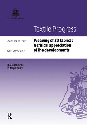 Weaving of 3D Fabrics: A Critical Appreciation of the Developments de N. Gokarneshan