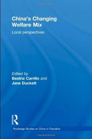 China's Changing Welfare Mix: Local Perspectives de Beatriz Carrillo