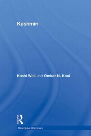 Kashmiri: A Cognitive-Descriptive Grammar de Omkar N. Koul