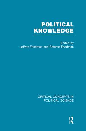 Political Knowledge de Jeffrey Friedman