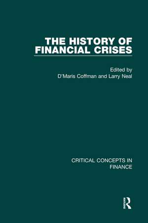 The History of Financial Crises de D'Maris Coffman