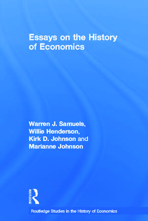 Essays in the History of Economics de William Henderson