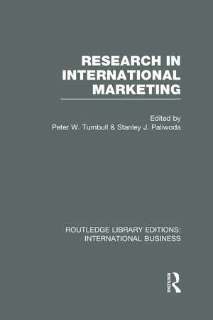 Research in International Marketing (RLE International Business) de Peter W Turnbull