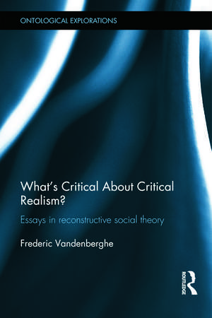 What's Critical About Critical Realism?: Essays in Reconstructive Social Theory de Frédéric Vandenberghe