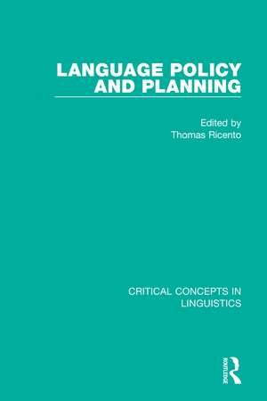 Language Policy and Planning de Thomas Ricento