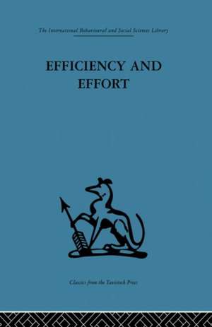 Efficiency and Effort: An analysis of industrial administration de W. Baldamus