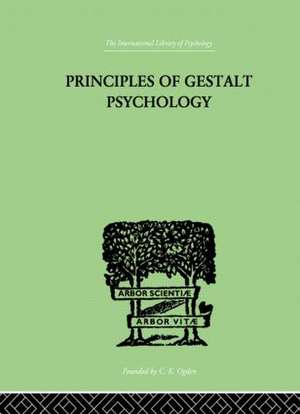 Principles Of Gestalt Psychology de K Koffka