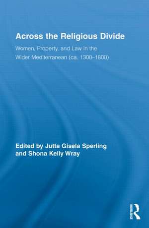 Across the Religious Divide: Women, Property, and Law in the Wider Mediterranean (ca. 1300-1800) de Jutta Sperling