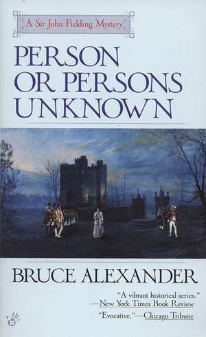 Person or Persons Unknown de Bruce Alexander