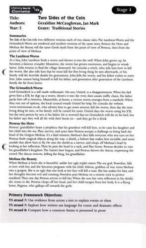 Literacy World Comets Stage 3: Two Sides of the Coin Guided Reading Card Framework Edition de Geraldine McCaughrean