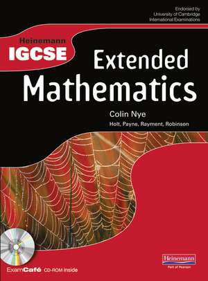 Heinemann Igcse Extended Mathematics Student Book with Exam Café CD de Colin Nye