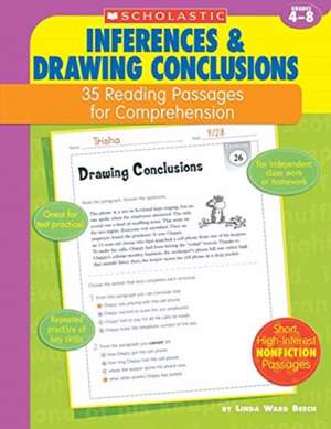 Inferences & Drawing Conclusions: Grades 4-8 de Linda Ward Beech