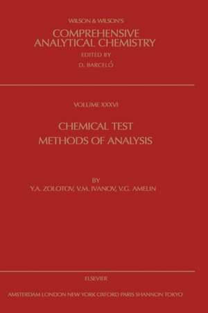 Chemical Test Methods of Analysis de Y.A. Zolotov