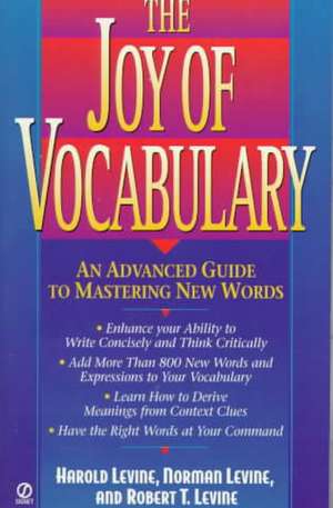 The Joy of Vocabulary de Harold Levine