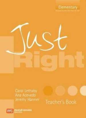 Just Right Teacher's Book de Jeremy Harmer