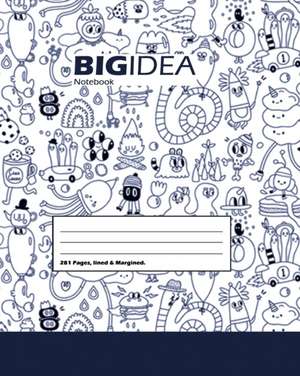 Big Idea School, Write-in, Composition, Large Size 8 x 10 In, Notebook (White) de Night Hauler