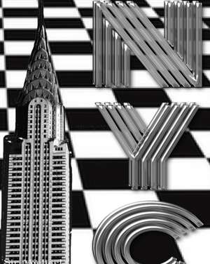 checker board New York City Chrysler Building creative drawing journal de Michael