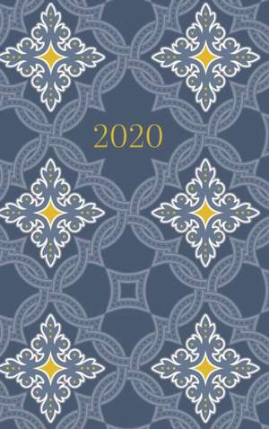 2020 Planner, 2 days per page, with Islamic Hijri dates, Grey Tiles de Reyhana Ismail