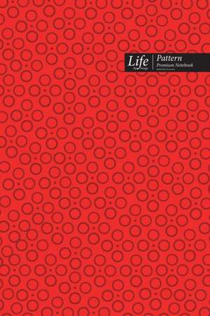 Ringed Dots Pattern Composition Notebook, Dotted Lines, Wide Ruled Medium Size 6 x 9 Inch (A5), 144 Sheets Red Cover de Design