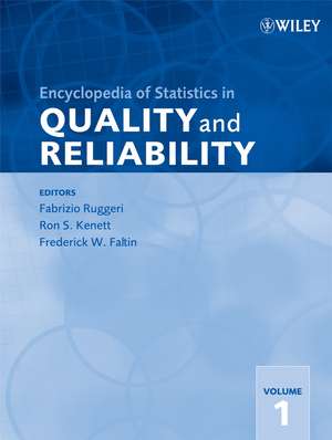 Encyclopedia of Statistics in Quality and Reliability 4V Set de F Ruggeri