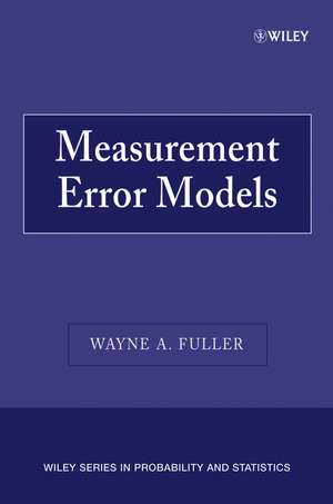 Measurement Error Models P de Fuller