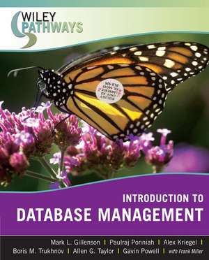 Wiley Pathways Introduction to Database Management de ML Gillenson