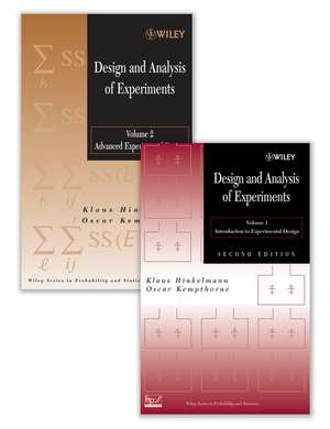 Design and Analysis of Experiments Set de K Hinkelmann