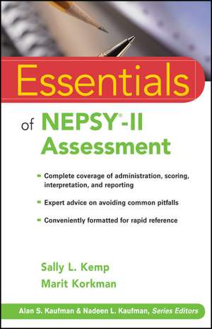 Essentials of NEPSY–II Assessment de SL Kemp