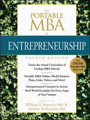 The Portable MBA in Entrepreneurship 4e + Url de WD Bygrave