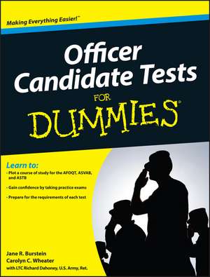 Officer Candidate Tests For Dummies de JR Burstein