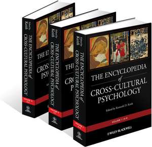 The Encyclopedia of Cross–Cultural Psychology de KD Keith