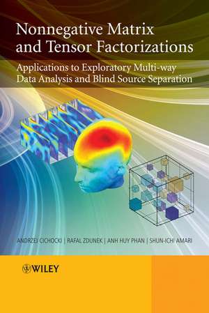 Nonnegative Matrix and Tensor Factorizations – Applications to Exploratory Multi–way Data Analysis and Blind Source Seperation de A Cichocki