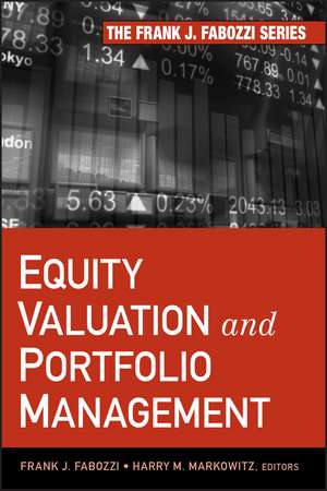 Equity Valuation and Portfolio Management de FJ Fabozzi