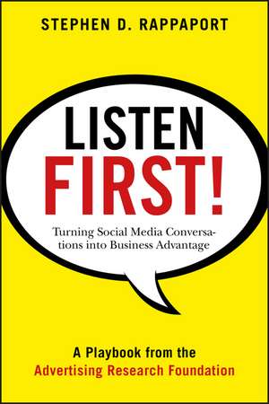 Listen First! de Stephen D Rappaport