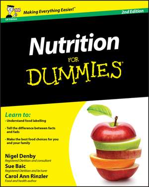 Nutrition For Dummies 2e de N Denby