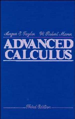 Taylor, A: Advanced Calculus