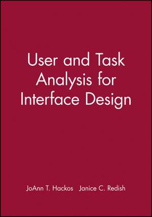 User and Task Analysis for Interface Design de JT Hackos