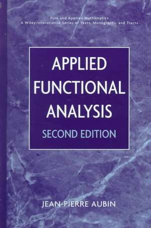 Applied Functional Analysis de Jean-Pierre Aubin