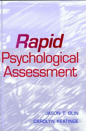 Rapid Psychological Assessment de JT Olin