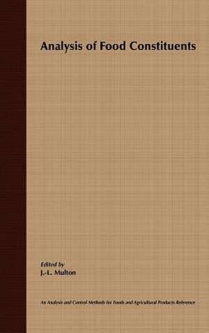 Analysis Of Food Constituents V 4 de J. -L Multon