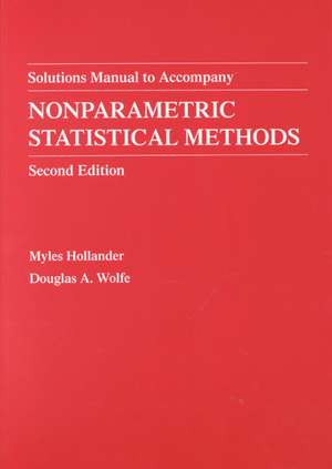 Statistical Methods 2E SM de Hollander