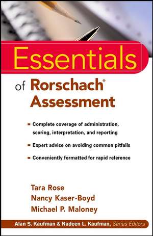 Essentials of Rorschach Assessment de T Rose